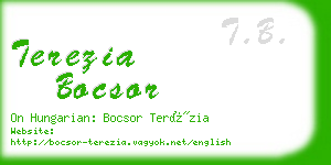 terezia bocsor business card